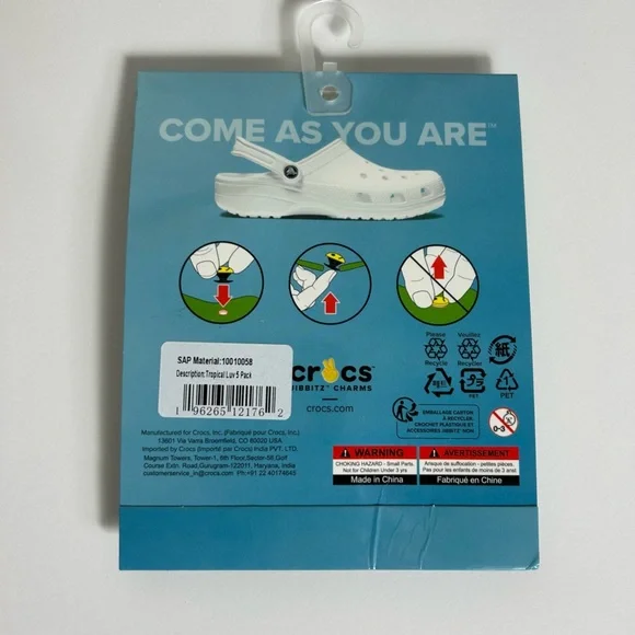 NWT Crocs Tropical Luv Jibitz 5 Pack - Picture 4 of 4